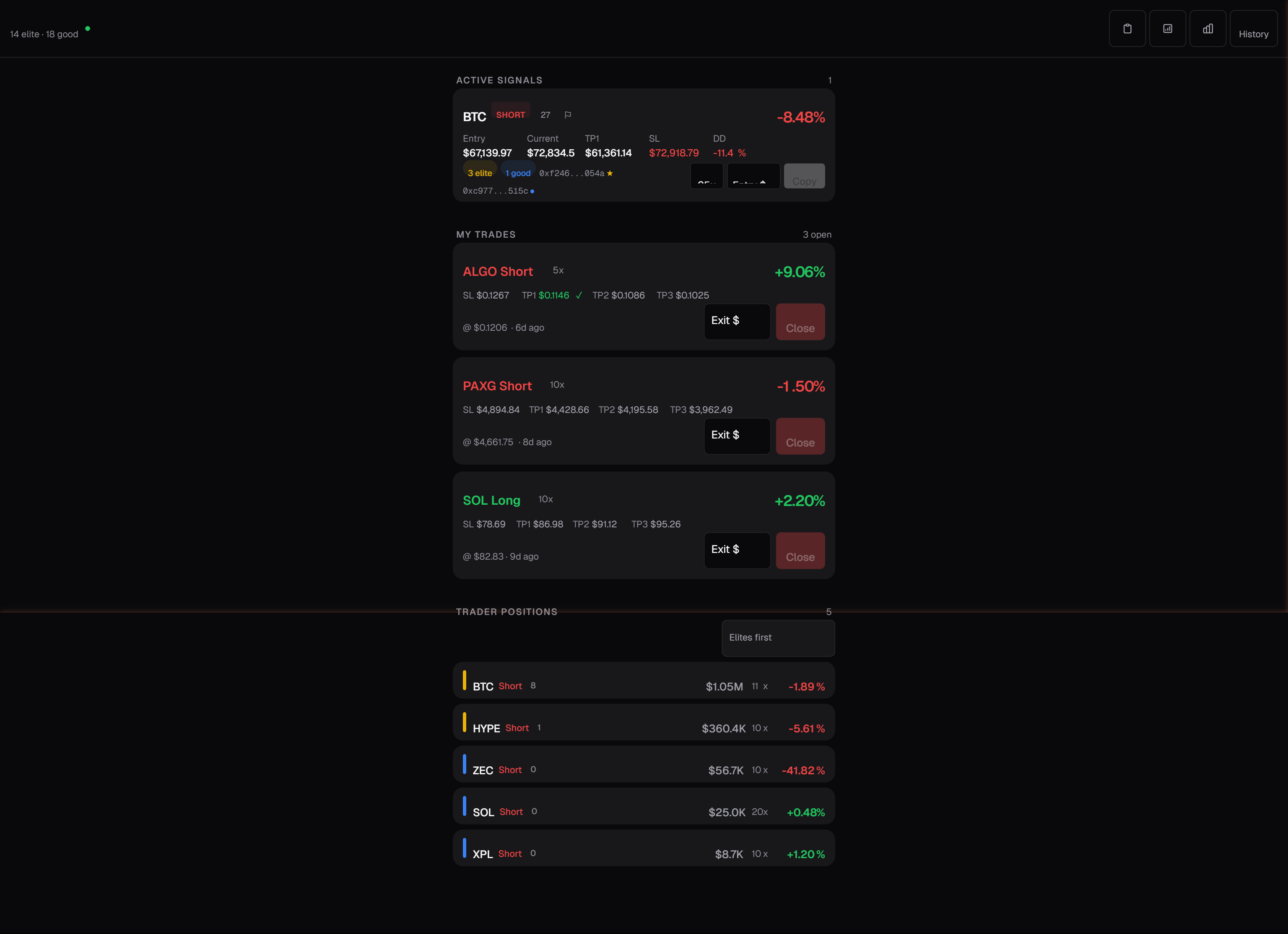 Hyperliquid Position Tracker - Live Dashboard
